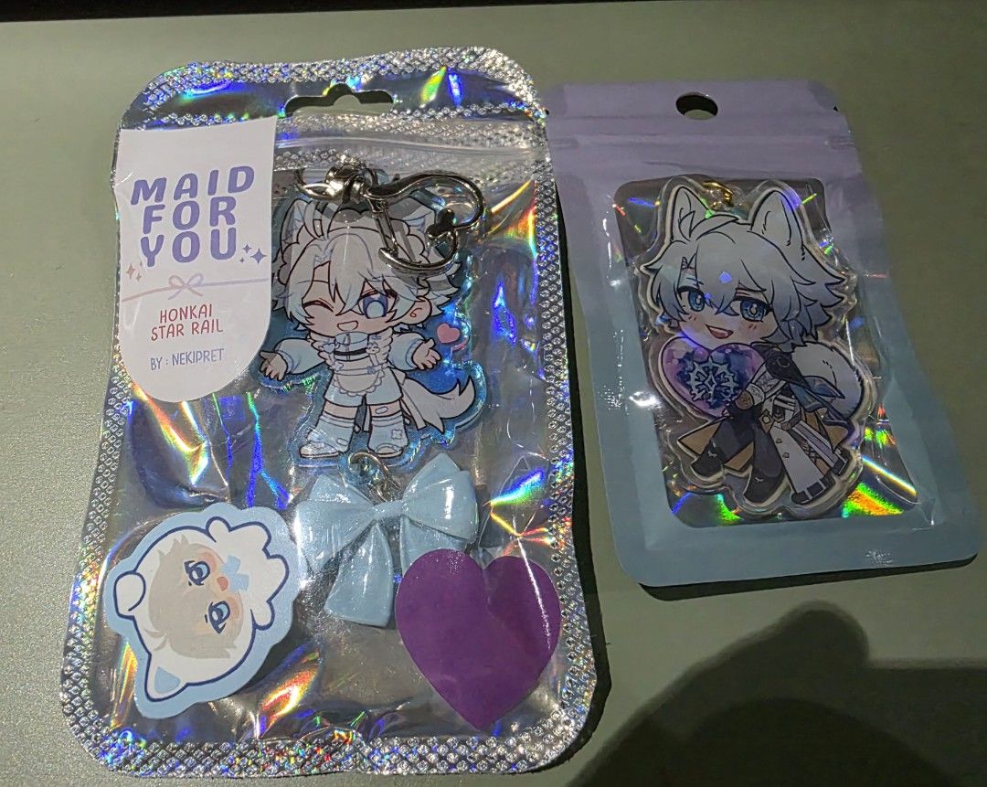 Honkai star rail hsr phainon acrylic keychains (Category: Character Goods) located in Manila. Submitted by topperware (Listing ID 1427053838, Image 1). Description: - Honkai Star Rail Phainon Acrylic Keychains - Features a cute design - Made of acrylic - Perfect for bags, keys, or display 350 each maid phainon is sold.