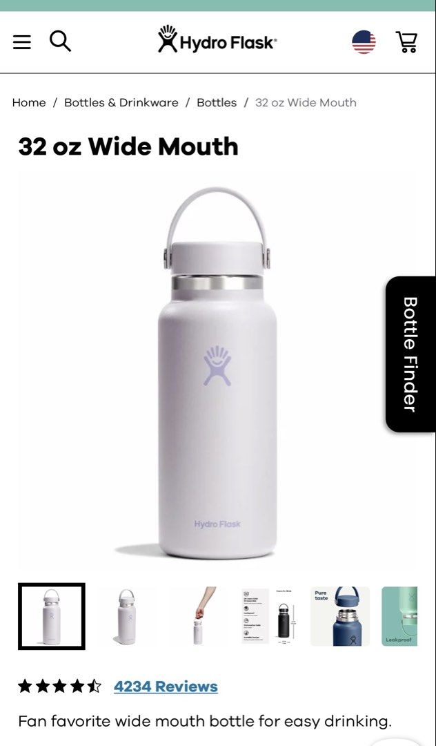 Hydro Flask 32oz Wide Mouth - Cloud Pink