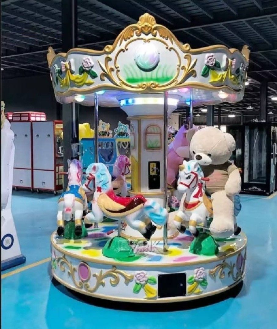 KIDDIE HORSE CAROUSEL RIDES (6 SEATER) (Category: Other Sports Equipment and Supplies) located in San Pablo. Submitted by liezelvalenzuela06 (Listing ID 1427004151, Image 1). Description: KIDDIE HORSE CAROUSEL RIDES (6 SEATER) Php 500,000.00 Age: 7-14 yrs old Power: 150 W Weight: 137 kg. Product size: L 130* W 130* H 280 cm Voltage: 220v NOTE: PRE- ORDER BASIS ONLY‼️ ETA: 45-60 DAYS UPON RESERVATION MODE OF PAYMENT ✅CASH ✅GCASH ✅BANK TRANSFER ✅ C