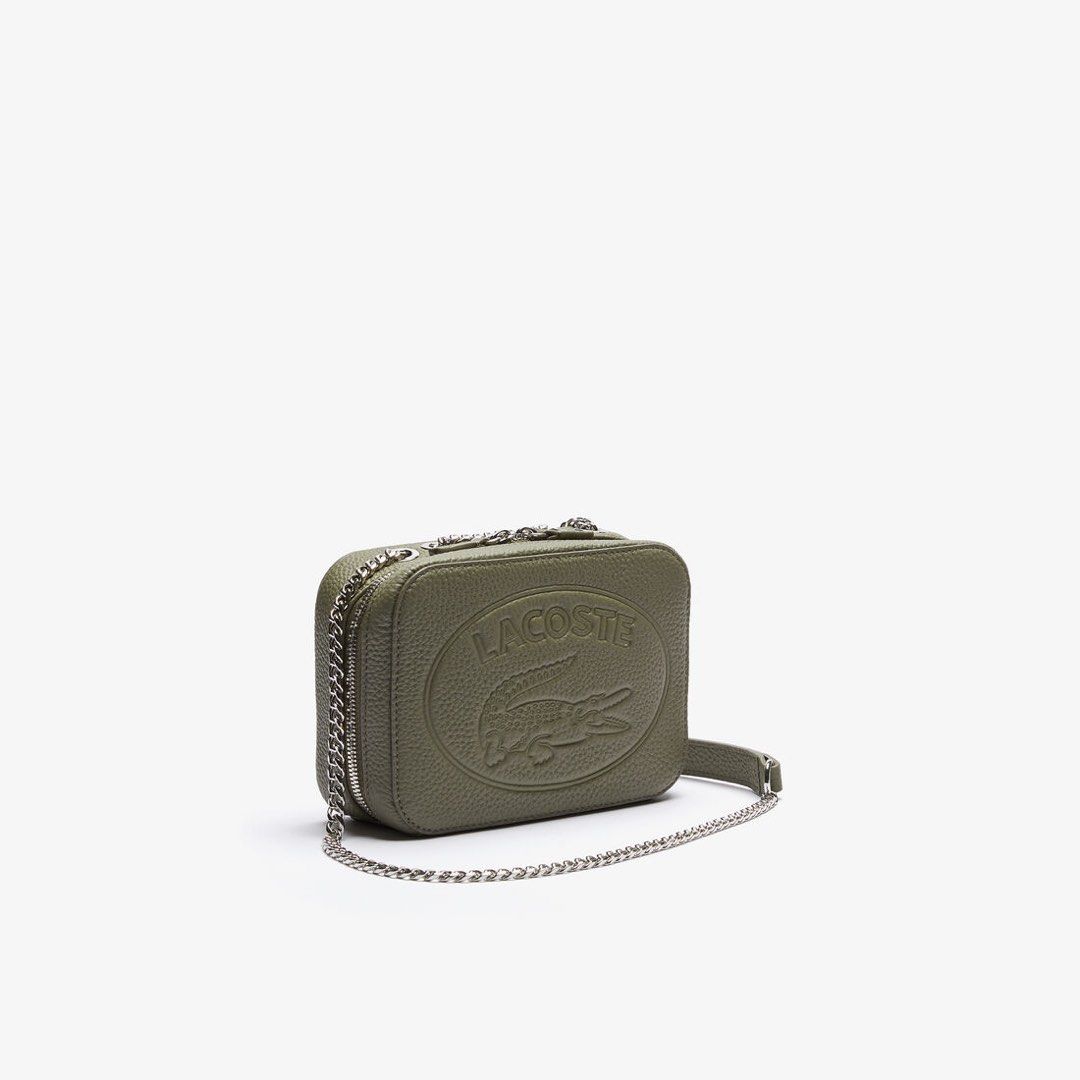 LACOSTE CROCO BAG (Category: Cross-body Bags) located in Paranaque City. Submitted by brandedlab (Listing ID 1426994524, Image 2). Description: GENUINE LEATHER LIKE NEW WITH DUST BAG AND CAREBAG OLIVE GREEN COLOR.