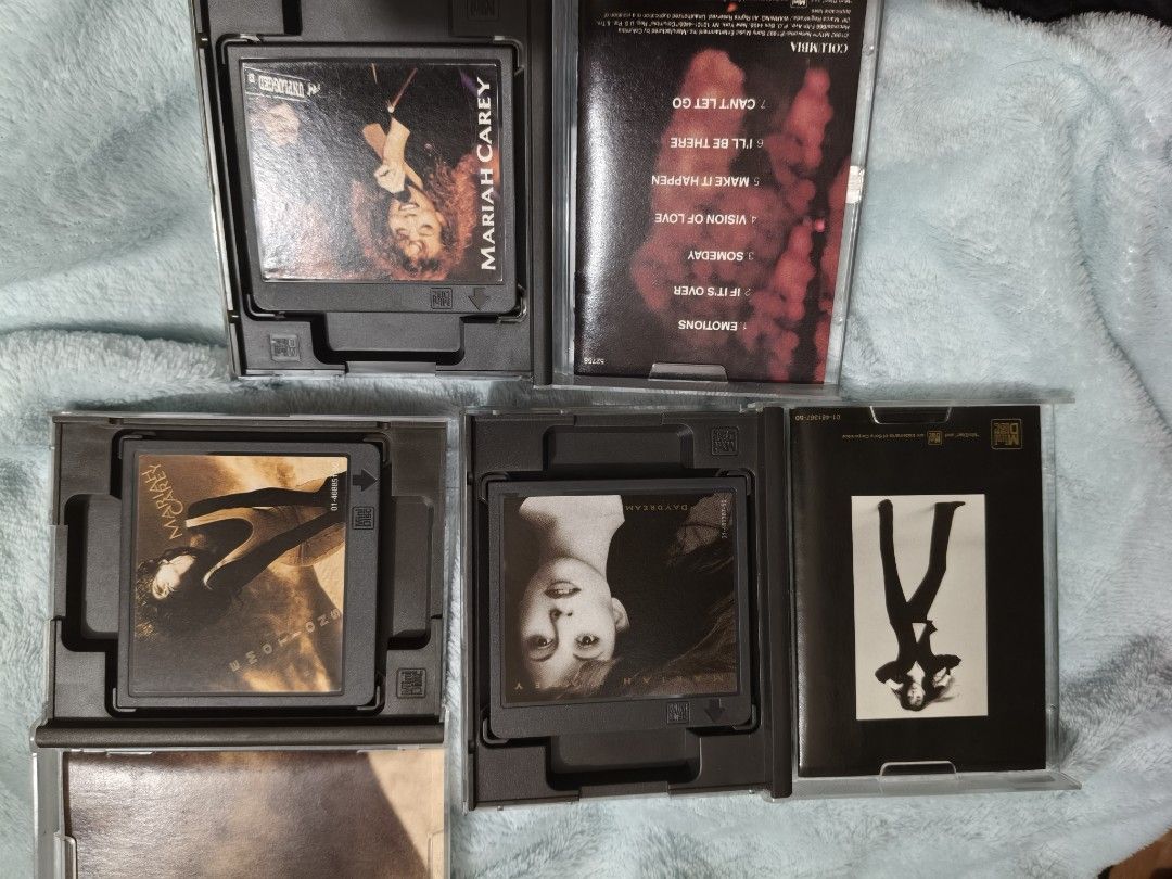 Mariah Carey Mini Disc Collection (Category: CDs & DVDs) located in Pateros City. Submitted by randomsheesh (Listing ID 1426974163, Image 3). Description: Selling my pre-loved Mariah Carey Mini Disc collection! Perfect bundle para sa mga "Lambs" (Mariah fans) at mga nangongolekta ng classic 90s R&B at pop music. Take all 3 classic Mini Discs: Daydream (1995) - Includes iconic hits like "Fantasy", "Always Be My Baby", and "One Sweet Day". Emotions