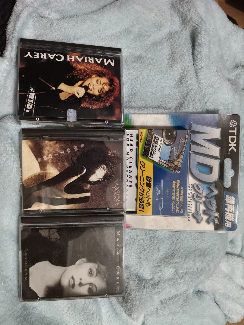 Mariah Carey Mini Disc Collection (Category: CDs & DVDs) located in Pateros City. Submitted by randomsheesh (Listing ID 1426974163, Image 2). Description: Selling my pre-loved Mariah Carey Mini Disc collection! Perfect bundle para sa mga "Lambs" (Mariah fans) at mga nangongolekta ng classic 90s R&B at pop music. Take all 3 classic Mini Discs: Daydream (1995) - Includes iconic hits like "Fantasy", "Always Be My Baby", and "One Sweet Day". Emotions