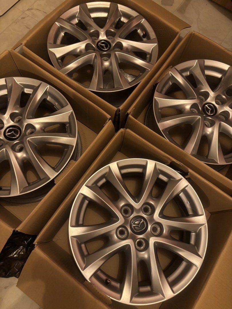 Mazda3 2018 Mags 16” (Category: Mags and Tires) located in Manila. Submitted by jdschvz (Listing ID 1427077441, Image 3). Description: 5x114.3 Pick up at my place or meet up at Circuit Makati or Lalamove.