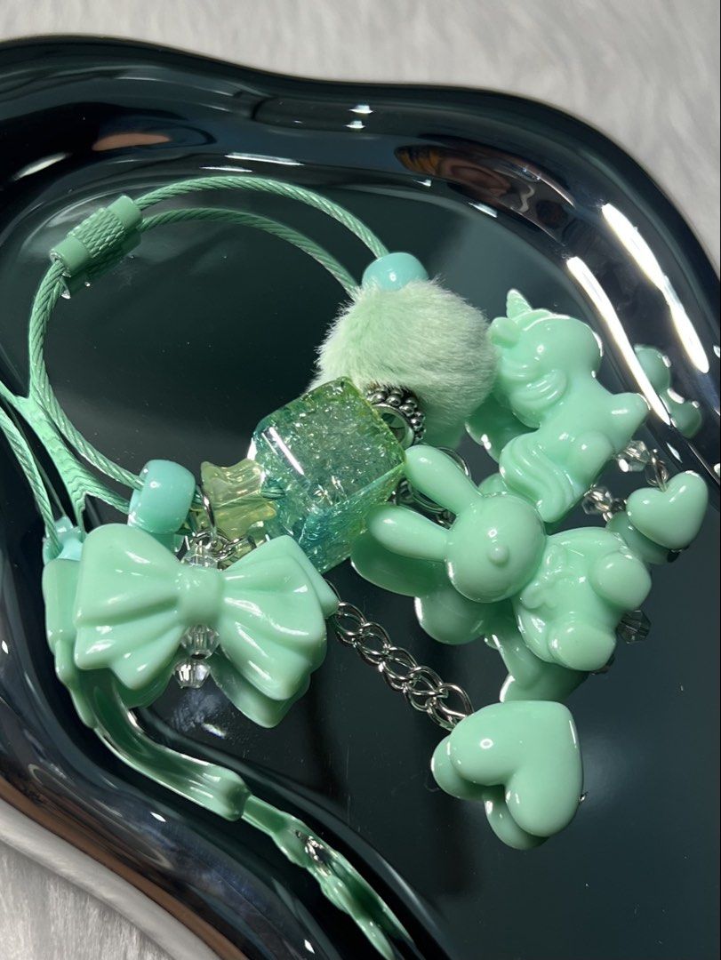 Mint Green Loop Charm, Keychain, Bag Charm, Anik Anik (Category: Charms) located in Marikina City. Submitted by mikashisells (Listing ID 1426991063, Image 1). Description: • Brand New • Hand crafted 📌 Mode of payment : Gcash / Bank Transfer 📌 Pay as you order (PAYO) 🚚 Can ship thru: * Lalamove (same day shipment) * J&T (1-3 days shipment) - with ₱21 off voucher 🤝 Meetup: • Graceland Plaza, Marikina City • Gateway Mall, Cubao (by schedule) 📍 