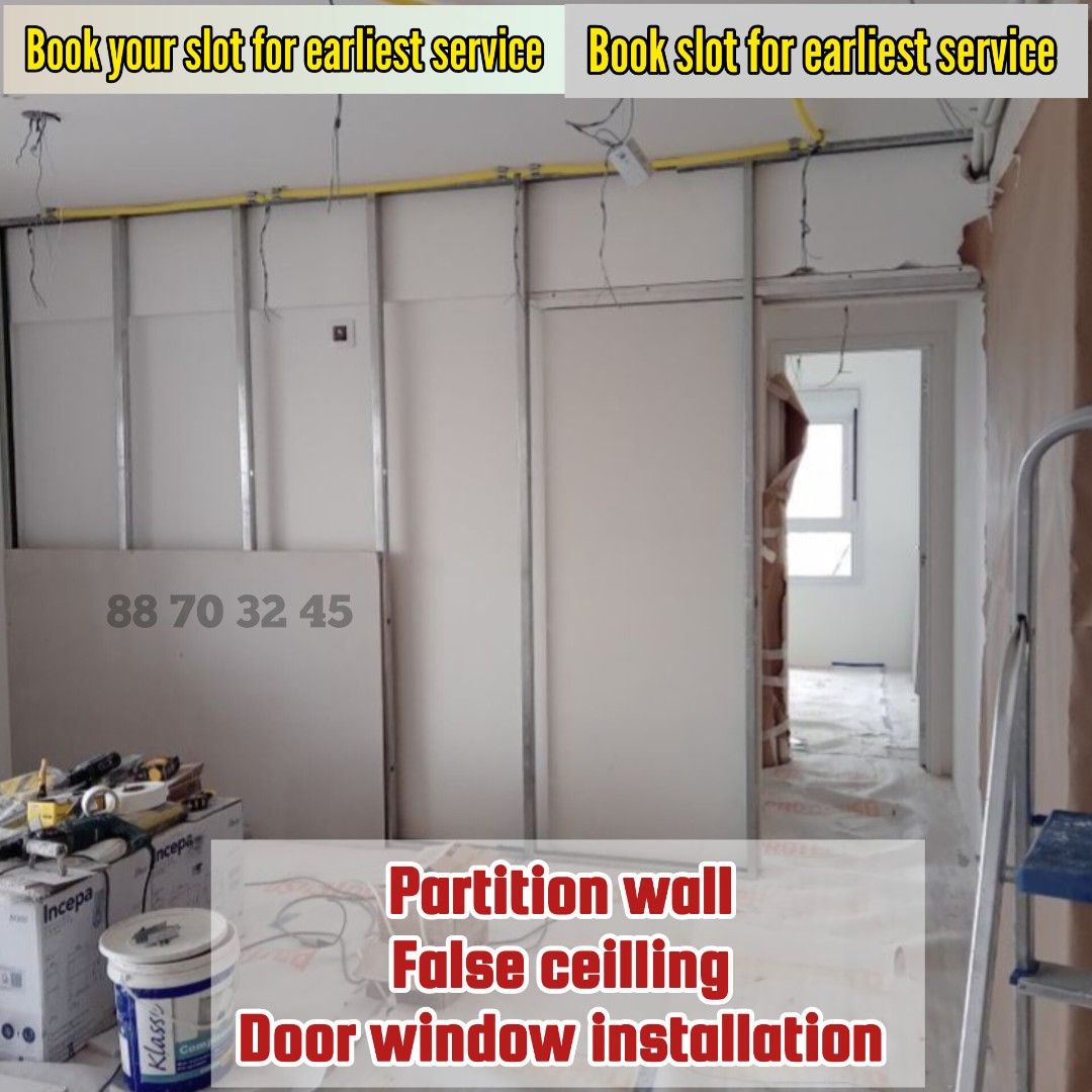 partition-wall-false-ceiling-sound-proof-wall-sliding-door-install
