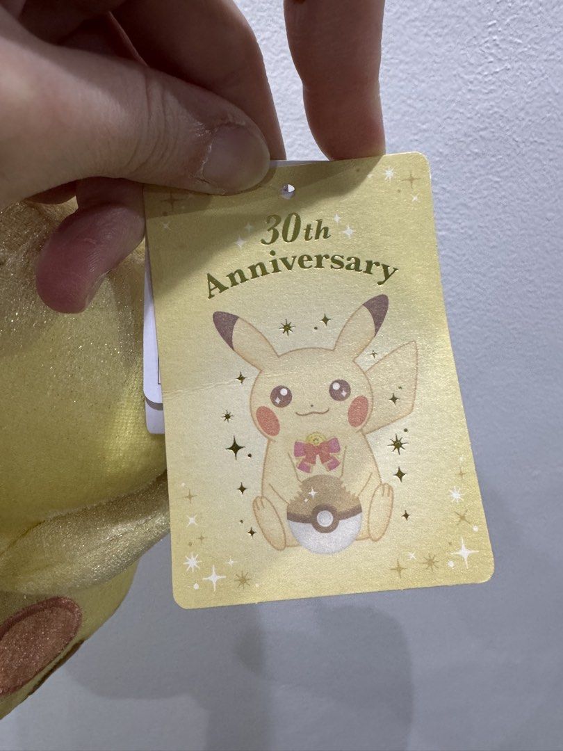 Pikachu Plush 30th Anniversary (Category: Plushies & Soft Toys) located in Quezon City. Submitted by Cel_13 (Listing ID 1427070257, Image 3). Description: Limited release. Onhand item. Bought from the Pokemon Center..