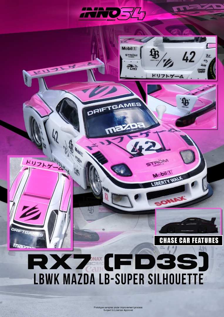 Pre-Order for IN64-LBWK-RX7-08 - INNO 1/64 DIE-CAST MAZDA RX7 (FD3S) LB ...