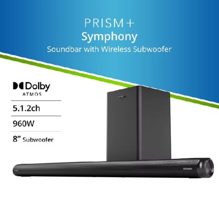 PRISM+ Symphony Soundbar with Wireless Subwoofer