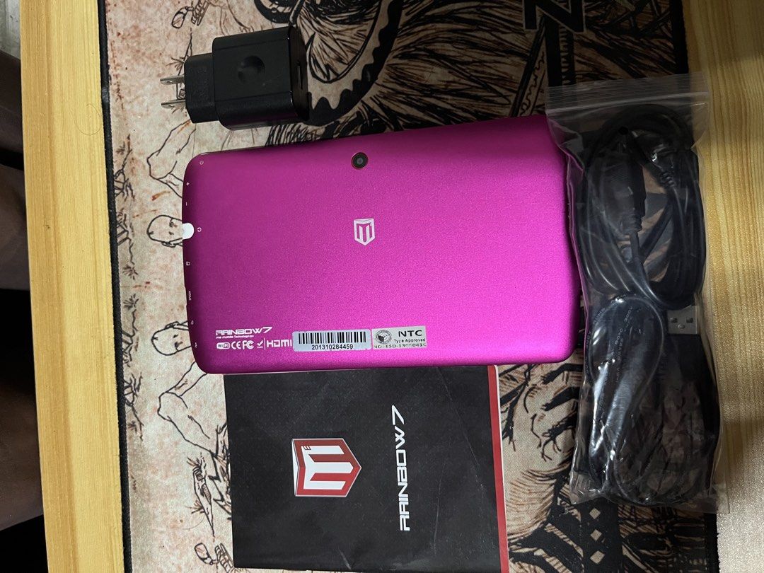 Rainbow 7 Quadcore Android Tablet (Category: Android) located in Quezon City. Submitted by arven_lamb (Listing ID 1427085971, Image 3). Description: Rainbow 7 tablet quad core Processor: Quad Core A31 Series Android version: 4.2.2 Package included: 1 Tablet 1 Charger adapter, 3 wiring cord 1 User manual Note: * Memory and capacity: Due to different operating systems and pre-installed programs, the actual available capacity will be reduced and dif