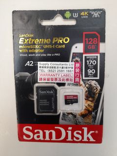 SanDisk Extreme PRO 128GB microSDXC UHS-I Memory Card