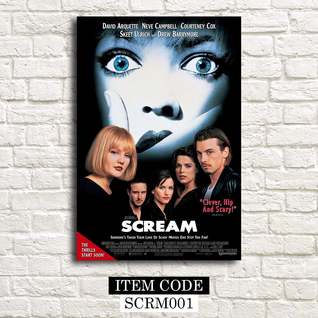 Scream (1996) Posters Sidney Gale (Category: Vintage Collectibles) located in Taguig. Submitted by thebricksph (Listing ID 1427022569, Image 1). Description: ₱75 (6x9 inches) ₱145 (8.5 x 12.5 inches) ₱290 (12.5x18.5 inches).