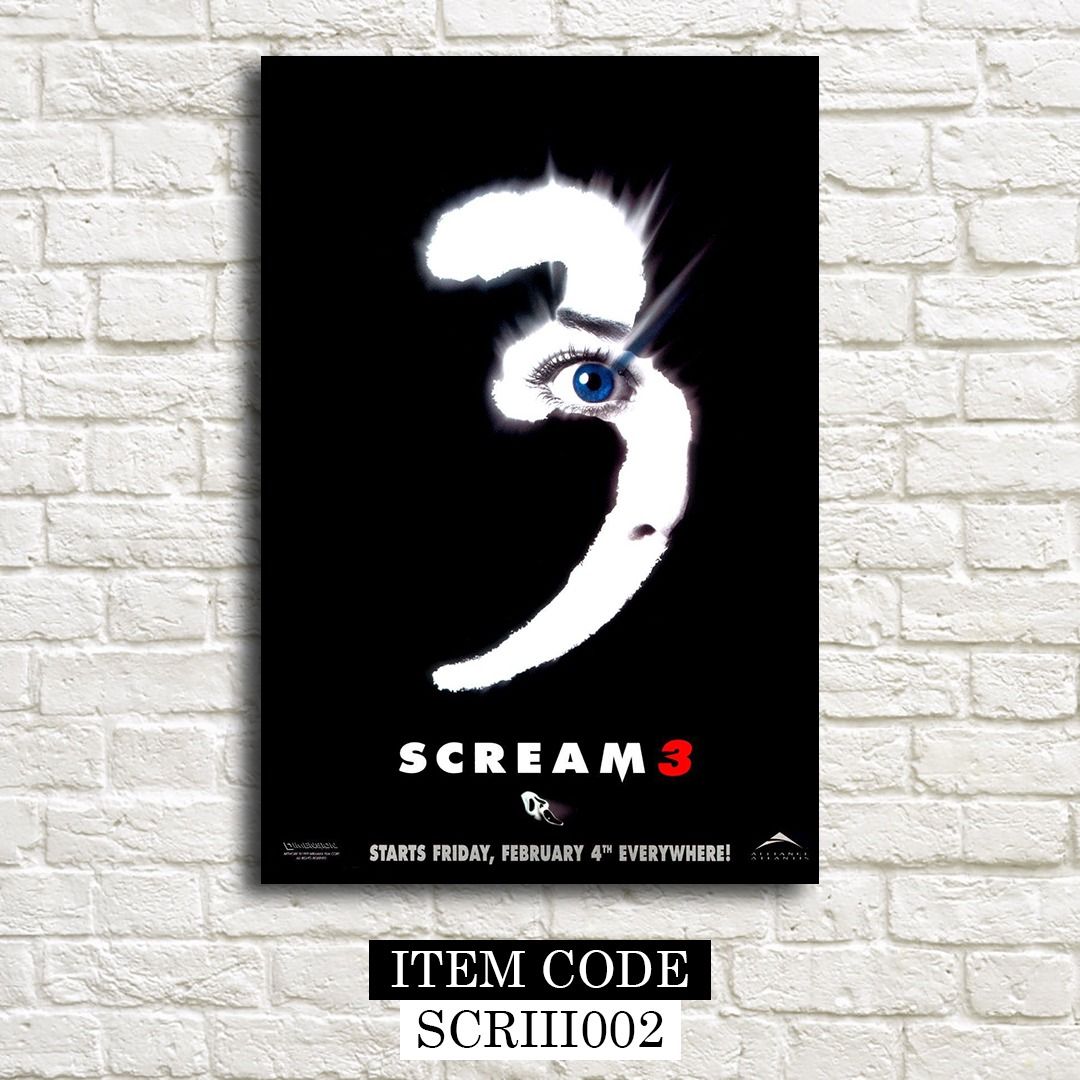 Scream 3 (2000) Posters (Category: CDs & DVDs) located in Taguig. Submitted by thebricksph (Listing ID 1427024008, Image 2). Description: ₱75 (6x9 inches) ₱145 (8.5 x 12.5 inches) ₱290 (12.5x18.5 inches).