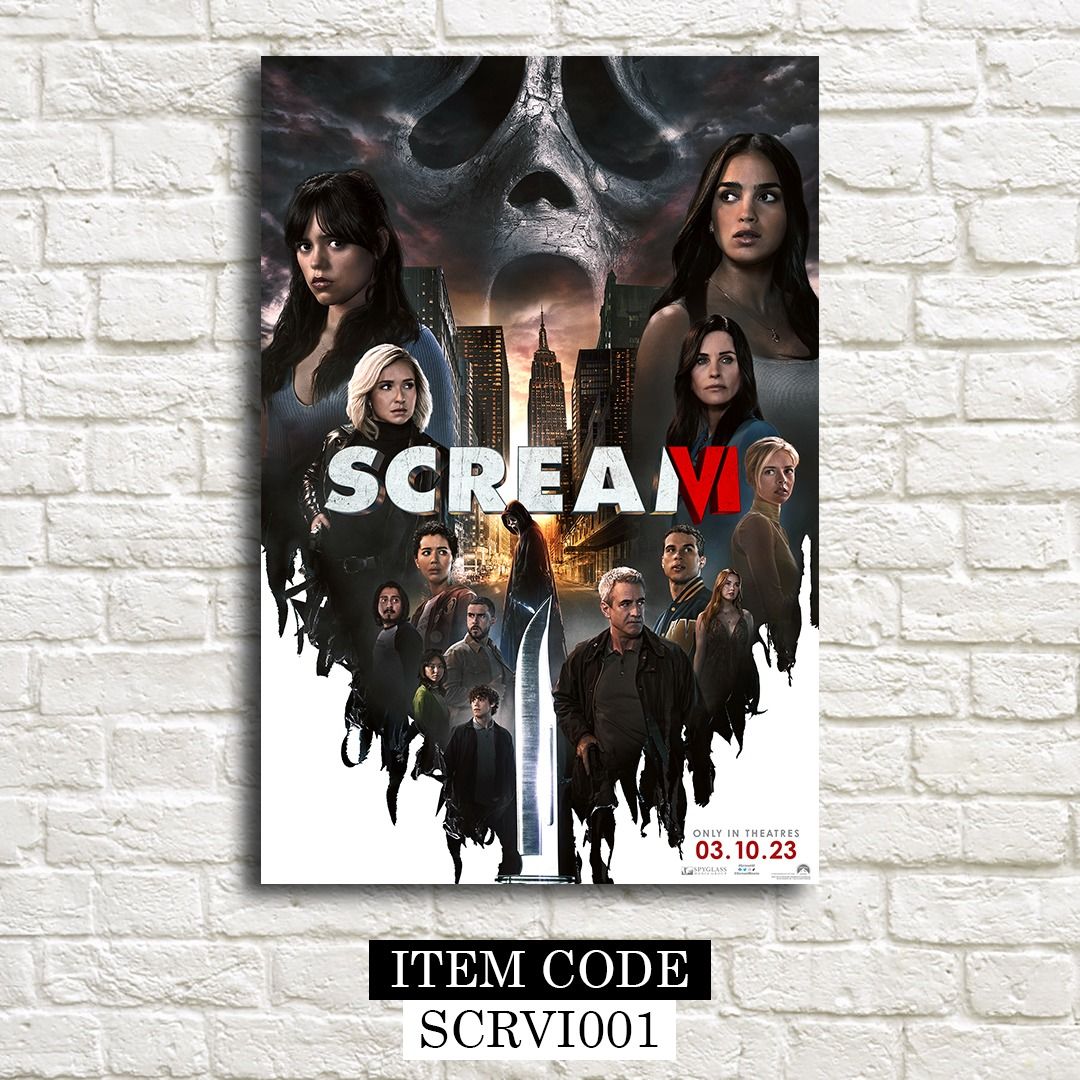 Scream VI (2023) Posters (Category: Western Merchandise) located in Taguig. Submitted by thebricksph (Listing ID 1427026021, Image 1). Description: ₱75 (6x9 inches) ₱145 (8.5 x 12.5 inches) ₱290 (12.5x18.5 inches).