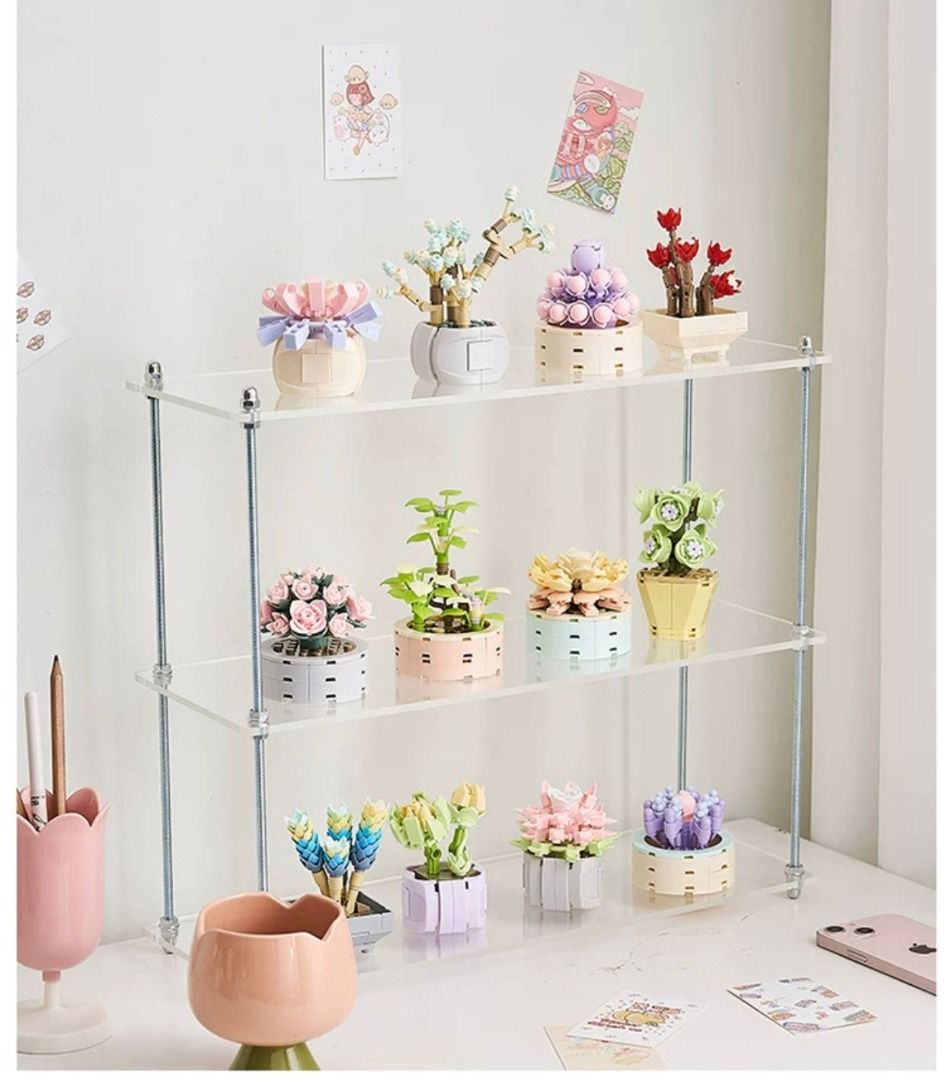 Ⓜ️SG SELLERⓂ️ 3-Tiers (40cm*15cm*36cm) Acrylic Perfume Organizer Rack ...
