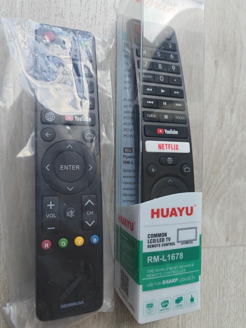 Sharp TV Remote Controller (Category: TV Parts & Accessories) located in Singapore. Submitted by epsyps (Listing ID 1426993318, Image 3). Description: 100% brand new remote set Compatible with Sharp Aquos series TVs $19 each Self collect any timings or by tracking postage via Singpost to deal Collection place: 37 Margaret Drive (Queenstown area).