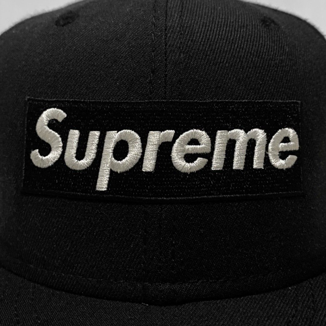 Supreme x New Era Box Logo fitted cap (Category: Caps & Hats) located in Bacolod City. Submitted by bt_ph (Listing ID 1427011475, Image 3). Description: AUTHENTIC! SUPREME X NEW ERA BOX LOGO FITTED CAP SIZE: 7 3/8 .