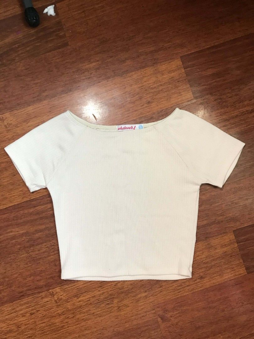 Whatever! Ribbed Crop Top - Size S (Category: Others Tops) located in Cebu City. Submitted by alwayssecondoption (Listing ID 1426962109, Image 1). Description: Pre-owned item from my personal wardrobe (not thrifted/ukay). Well taken care of, in good condition. RFS: Decluttering.