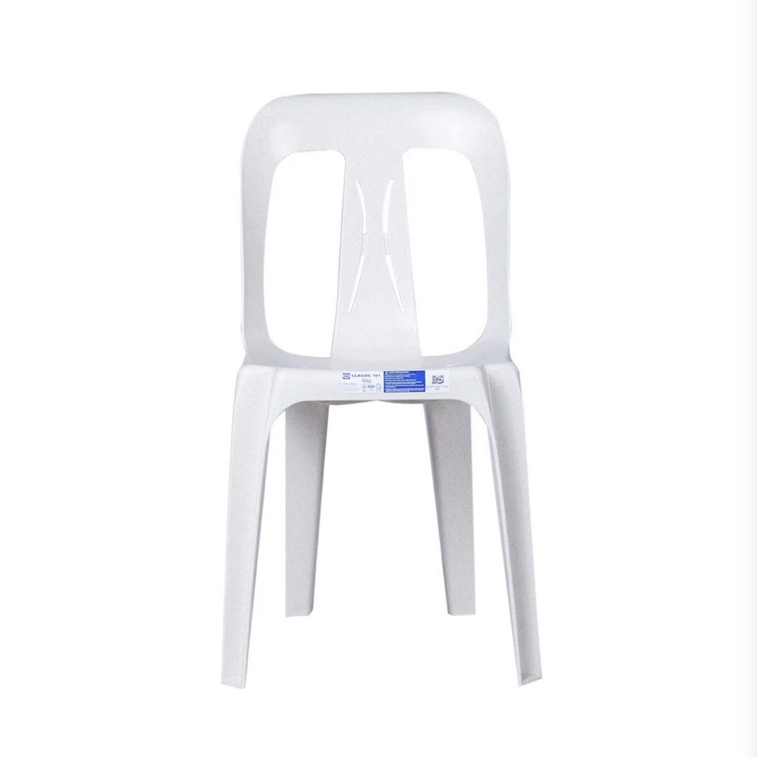 Uratex Monoblock Chair (White) - 2pcs (Category: Chairs) located in Manila. Submitted by prelovedbyjn_ (Listing ID 1427102874, Image 1). Description: Uratex Classic 101 Monoblock Chair (White) - 2pcs.