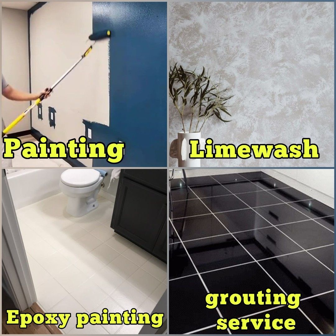 Whole house painting/walls & ceiling paint/limewash paint/Raffles paint ...