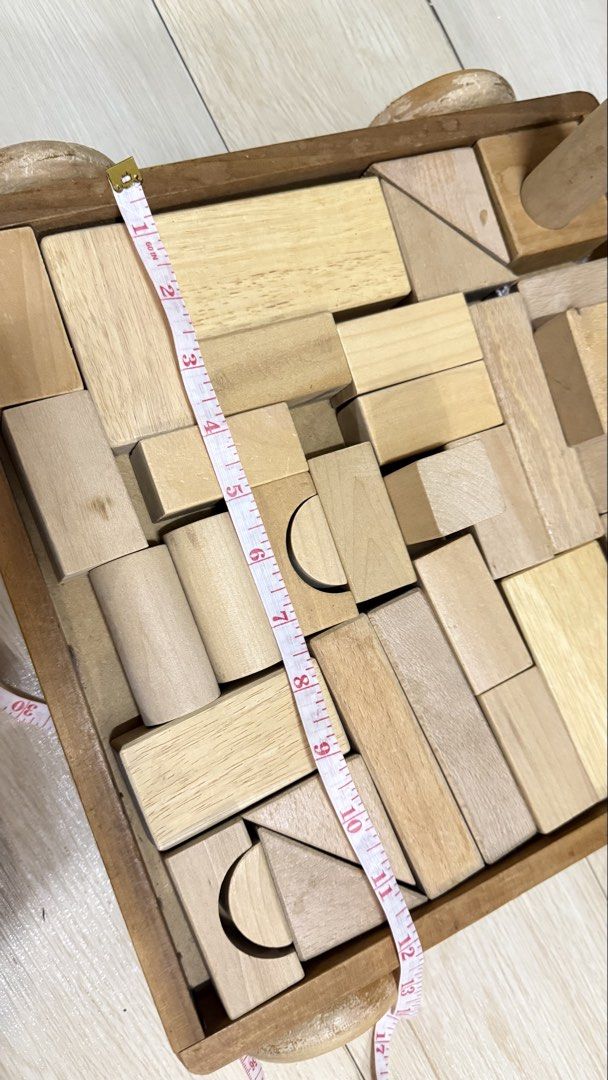 Wooden Blocks with Cart (BIG) (Category: Educational & Learning Toys) located in Angono. Submitted by declutterWithKaye (Listing ID 1413086610, Image 3). Description: Wooden block set with cart. Includes various shapes and sizes. Complete set. For lalamove only this is quite big.