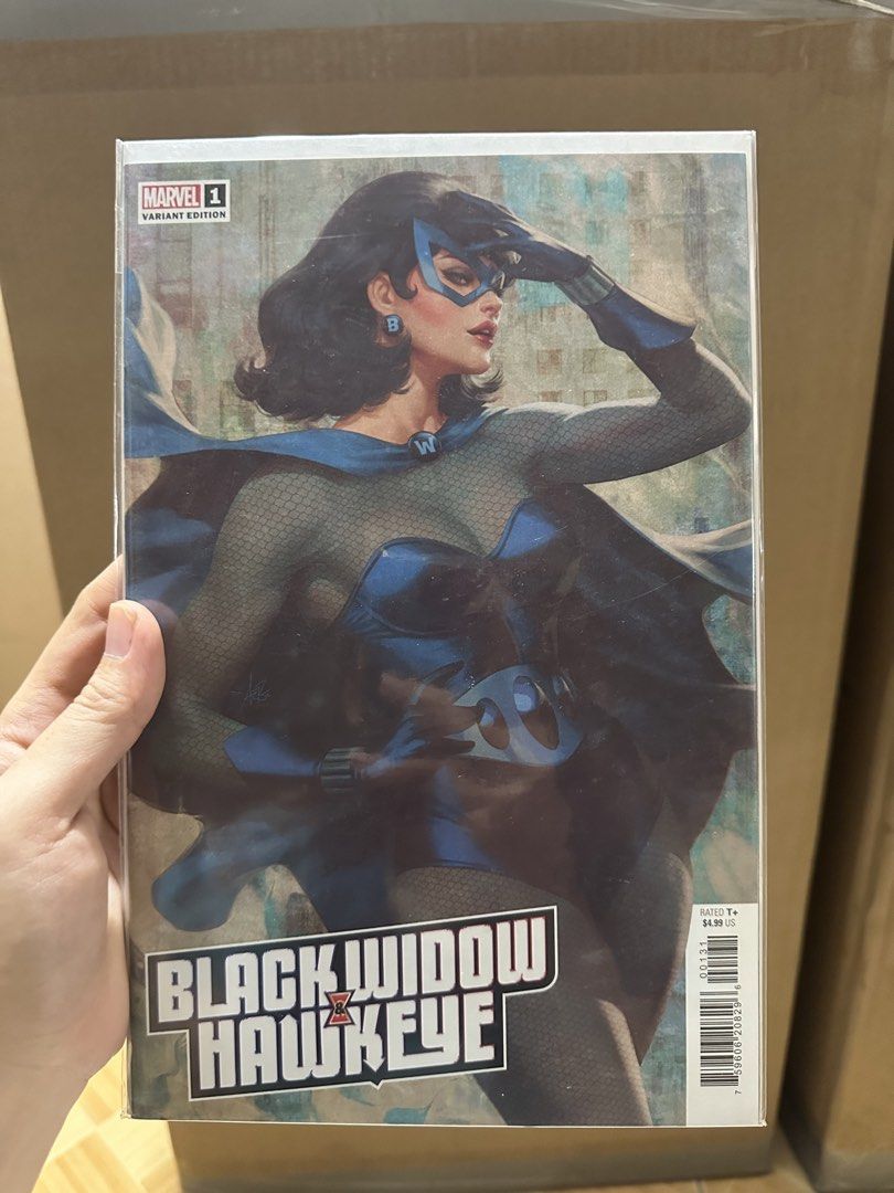 Black Widow & Hawkeye #1 Variant Edition (Category: Comics & Manga) located in Binan City. Submitted by elf.0000 (Listing ID 1427217238, Image 1). Description: Black Widow & Hawkeye #1 Variant Edition comic book. It features Black Widow on the cover. The comic book is in a protective sleeve. P350.00 plus sf In VF condition Payment via gcash Ship thru j&t.