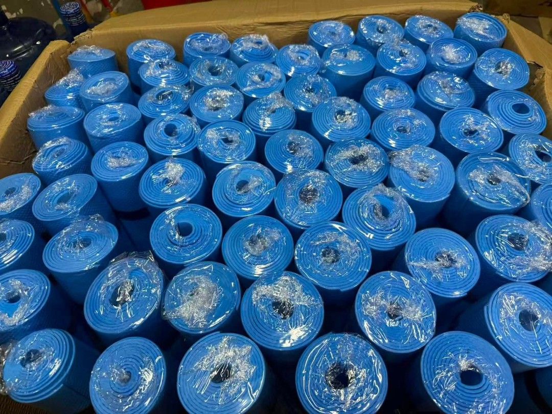 Blue Yoga Exercise Mat 3mm (Category: Exercise Mats) located in Manila. Submitted by yzlshop (Listing ID 1427183705, Image 1). Description: Durable blue yoga mats, perfect for home workouts or studio use. Each mat is rolled and individually wrapped for protection. The mats are designed for comfort and provide a non-slip surface for various exercises. Ideal for yoga, Pilates, and general fitness routines. Multiple units available..