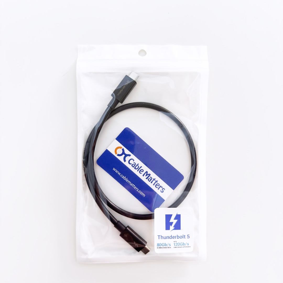 Cable Matters (Intel Certified) 80Gbps Thunderbolt 5 Cable - 0.5m ...