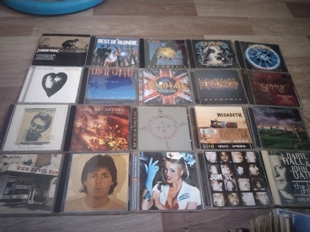 CDs for sale. Free shipping fee! (Category: CDs & DVDs) located in Cavite. Submitted by pszzz (Listing ID 1427234445, Image 2). Description: Sold as set. Fixed price. Free shipping fee! Bawal sa buraot at maarte. Majority are Japan press with OBI and bonus tracks Paul McCartney Megadeth Def Leppard Blink 182 Sum 41 Doobie brothers Eric Clapton Foo Fighters Linkin Park Hall & Oates Mott the Hoople Huey lewis Aerosmith Phil Collins SR 71 Extreme Br