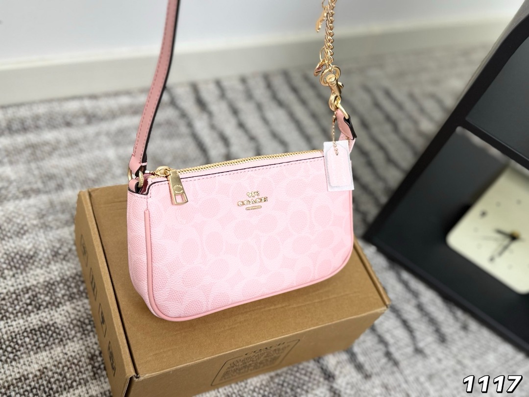 Coach Powder Pink Teri Bag, Women's Fashion, Bags & Wallets, Shoulder ...
