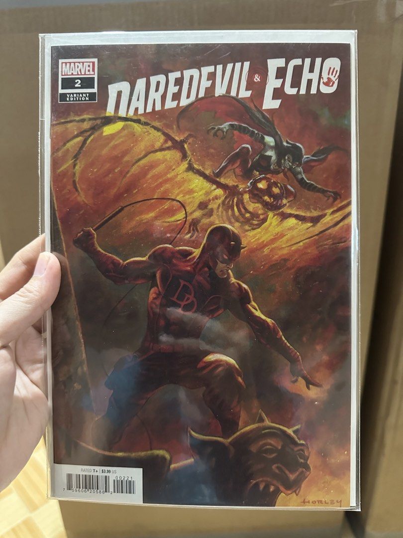 Daredevil & Echo #2 Variant Edition Comic Book (Category: Comics & Manga) located in Binan City. Submitted by elf.0000 (Listing ID 1427218331, Image 1). Description: Daredevil & Echo #2 Variant Edition comic book. Features Daredevil and Echo on the cover. Published by Marvel. The cover art is by Horley. The comic is in a protective sleeve. P350.00 plus sf In fine condition Payment via gcash Ship thru j&t.