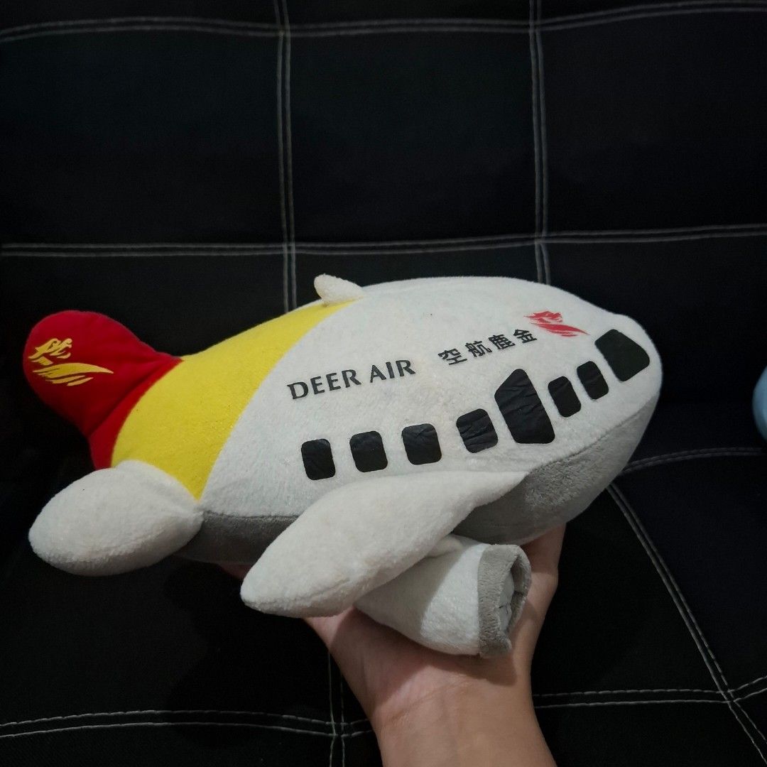 Deer Air Airplane Plush Toy (Category: Plushies & Soft Toys) located in Baliuag. Submitted by ahgashop. (Listing ID 1427173360, Image 2). Description: - Deer Air (now Beijing Capital Airlines) Airplane plush toy - lightly used - need wash.