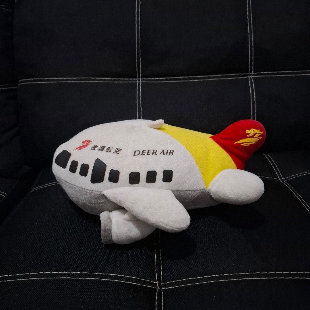 Deer Air Airplane Plush Toy (Category: Plushies & Soft Toys) located in Baliuag. Submitted by ahgashop. (Listing ID 1427173360, Image 1). Description: - Deer Air (now Beijing Capital Airlines) Airplane plush toy - lightly used - need wash.