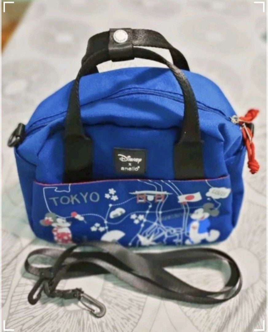 Disney x Anello Tokyo Bag (Category: Cross-body Bags) located in Cainta. Submitted by gerlaystreasures (Listing ID 1427308711, Image 1). Description: Disney Anello bag with detachable strap Bought in Tokyo Japan. Dimension: L-10in H-8in W-5in.