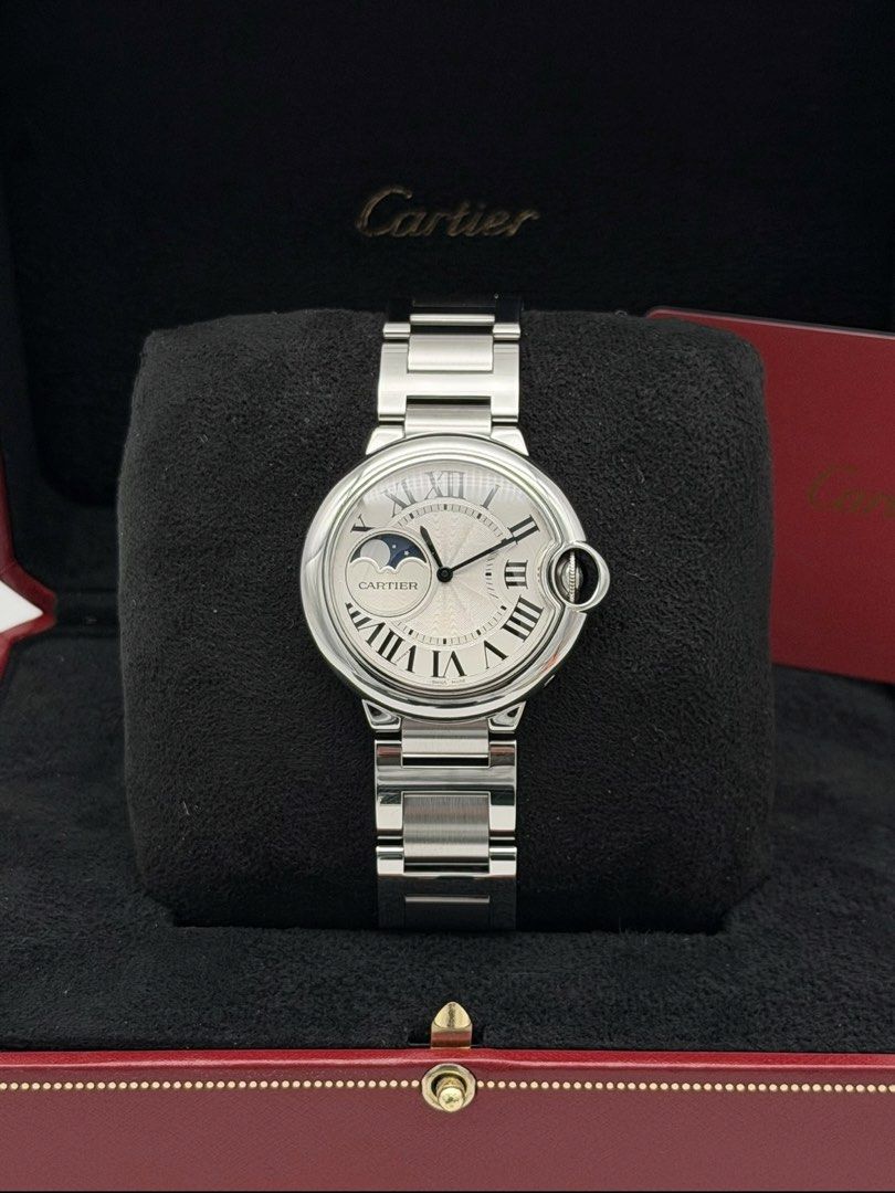 Fullset Cartier Ballon Bleu Moonphase White Dial 2018 (Category: Luxury Watches) located in Manila. Submitted by timelesseleganceph (Listing ID 1427178493, Image 1). Description: Fullset Cartier Ballon Bleu Moonphase White Dial 2018 Price 348k Reference WSBB0021 Size 36mm Automatic Movement Dated 2018 Complete/Fullset - Watch, Box & Warranty Card.