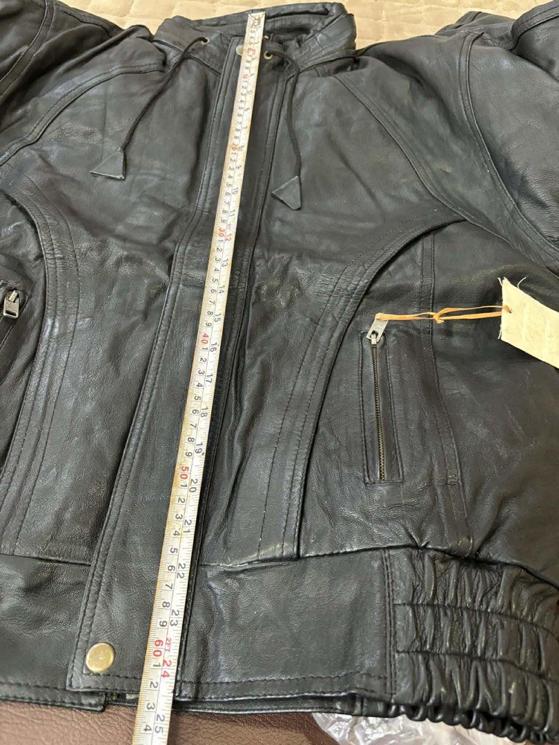 Georgeo Armani Leather Jacket (Category: Coats, Jackets and Outerwear) located in Las Pinas. Submitted by genobells (Listing ID 1427245316, Image 1). Description: Bought in Saudi. Size XL Pure leather Dimensions are in the photo Available shipping or meetup.