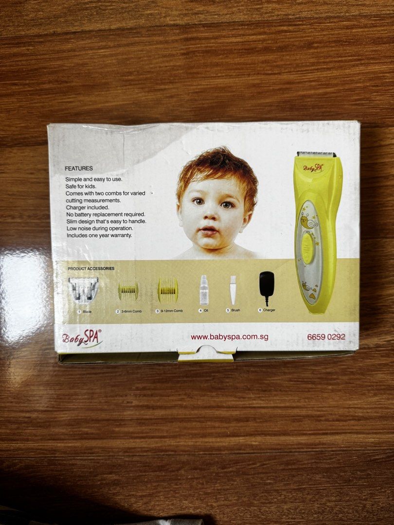 Hair Clipper for kids (Category: Babies & Kids Fashion) located in Lingayen. Submitted by jjsid (Listing ID 1427282565, Image 3). Description: ‼️Pls Read‼️ Baby Spa (brand) Wireless & Rechargeable Hair Clipper *still in very good condition *comes with original box, complete set with free hair cutting cape *actual photos posted *SG bought with receipt Product description: ✨safe for kids ✨simple and easy to use ✨ comes with two combs for varied cut