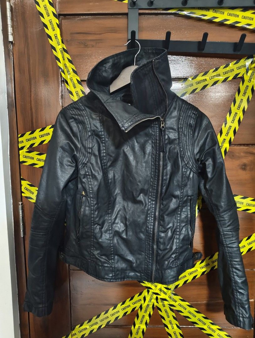 Hilfiger Assymetrical Denim Waxed jacket (RUSH) (Category: Coats, Jackets and Outerwear) located in Manila. Submitted by kiwi.nd (Listing ID 1427253262, Image 2). Description: bust: 18 length: 24 rfs: Too small.
