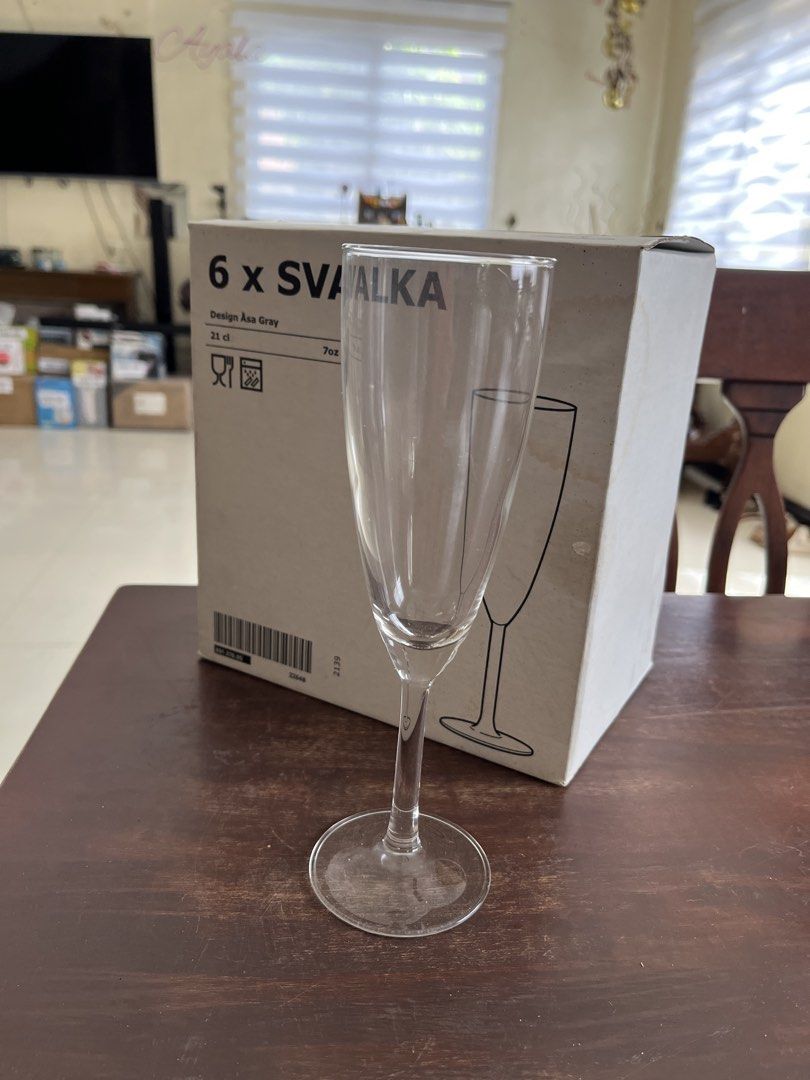 IKEA Svalka Champagne Flutes (Category: Dinnerware & Cutlery) located in Paranaque City. Submitted by samanthaarnaiz (Listing ID 1427169549, Image 1). Description: DECLUTTERING SALE ‼️ Brand New, Never Used Location: Parañaque City.