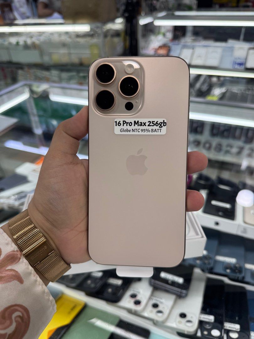 Iphone 16 Pro Max 256gb Globelocked 95% batt NTC No issue (Category: iPhone 16 Series) located in San Juan City. Submitted by javedsgadgetshop (Listing ID 1427196872, Image 2). Description: INSTALLMENT OPTIONS : SPAY LATER / GGIVES / CREDIT CARD! WE BUY AND SELL SO PWEDE MAGBINTA OR SWAP ! Quick Specs : 💵 Iphone 16Promax •256gb •NTC Variant •95% batt health •Globelocked •98% Smoothness •No hidden issue | No Repaired •100% Authentic | Not Refurbi