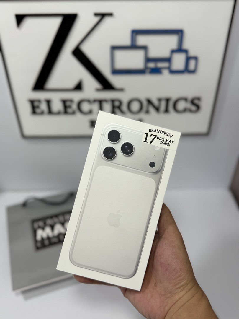 Iphone 17 pro max and 17 pro brandnew (Category: iPhone 17 Series) located in Pasig City. Submitted by zkelectronics.2 (Listing ID 1427211542, Image 2). Description: .