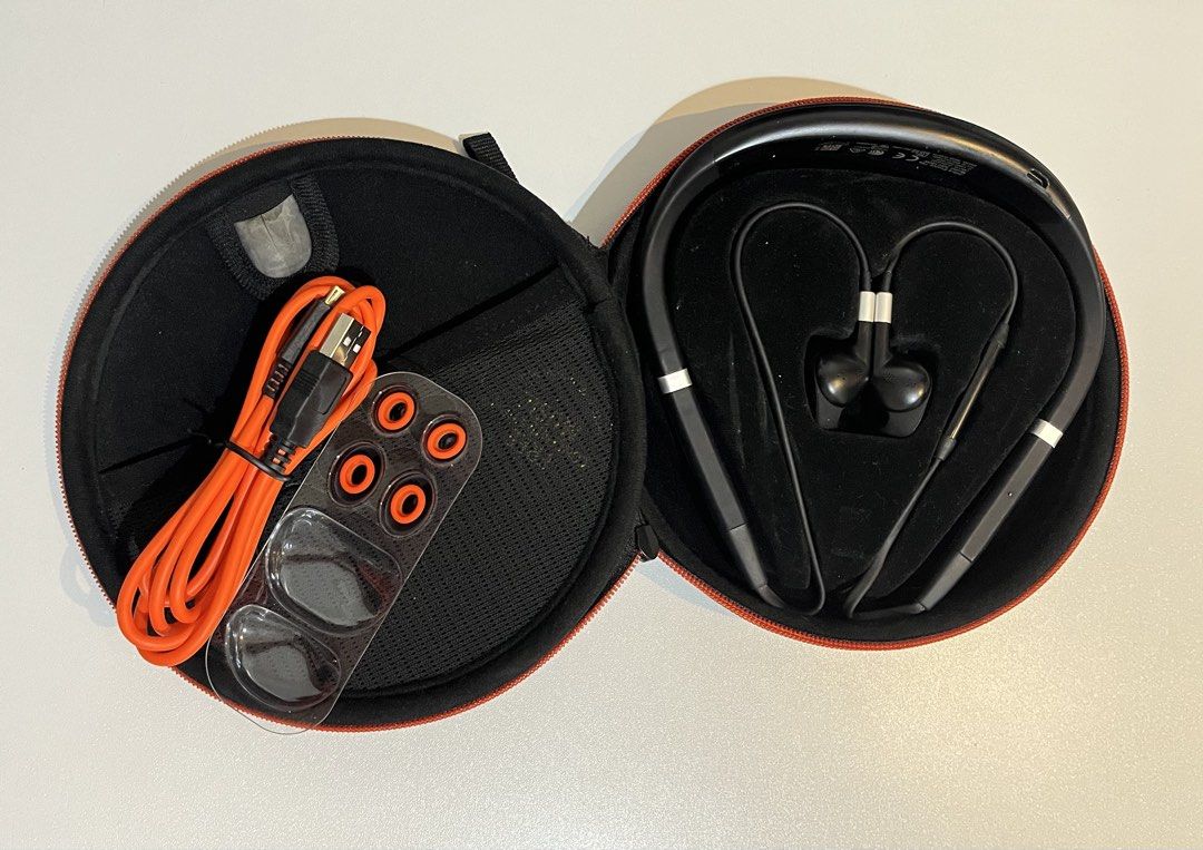 Jabra Evolve 75e (Category: Headphones & Headsets) located in Cebu City. Submitted by jimstuff (Listing ID 1427192859, Image 1). Description: Jabra Evolve 75e Please read below details ✅ Active Noise Cancellation ✅ Around the neck wireless earbuds ✅ Battery Health: Good in perfect condition ✅Upto 10hrs usage ✅Charging: approx 2 hrs full charge Inclusions: ✅Original micro usb cable charger ✅Original buds replacement ✅Original case Original Price i