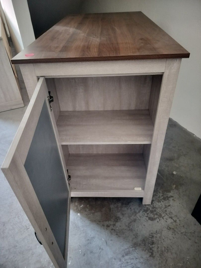 Kitchen stand table (Category: Shelves, Cabinets & Racks) located in Kuala Lumpur. Submitted by daywalker0098 (Listing ID 1427268949, Image 2). Description: new kitchen stand table with storage in 3 colors available 500rm only free delivery setia alam, klang, shah alam .