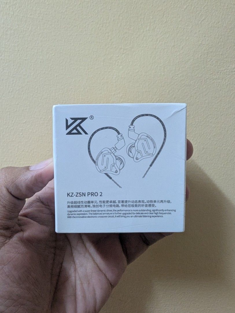 KZ ZSN PRO 2 wired earphones (Category: Earphones) located in Quezon City. Submitted by unboxingtito (Listing ID 1427308052, Image 1). Description: Brand new and sealed .