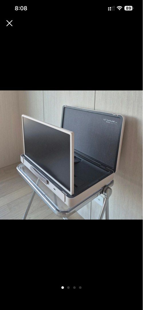 LG StanbyME Go (Category: TV) located in Manila. Submitted by kimdowoodo63789 (Listing ID 1427287075, Image 1). Description: 🔥 FOR SALE: LG StanbyME Go Selling my LG StanbyME Go portable smart screen. still in very good condition. 32 inches ✔️ Portable all-in-one screen with built-in battery ✔️ Touchscreen, perfect for movies, Netflix, YouTube ✔️ Comes with original case (StanbyME Go suitcase design) ✔️ No issues, well taken care of 📦 Complete 