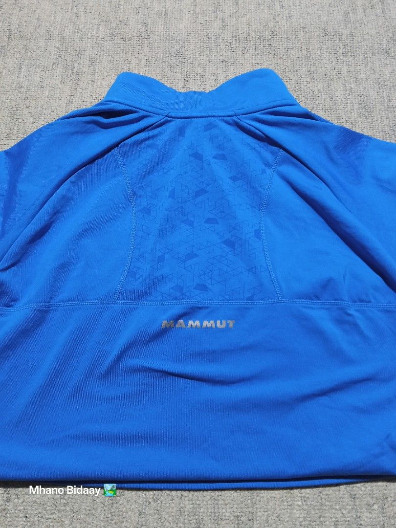 Mammut Men's Active Half-Zip Trail L/S (Category: Coats, Jackets and Outerwear) located in Valencia. Submitted by mhano_bidaay_outdoors_218 (Listing ID 1427223747, Image 3). Description: Mammut Men's Active Half-Zip Trail L/S jacket. Features a quick-drying fabric. Chest width is 21 inches, and the length is 26.5 inches. The sleeve length has been altered. Color rate is 9.8/10. Size on tag is EXTRA LARGE..