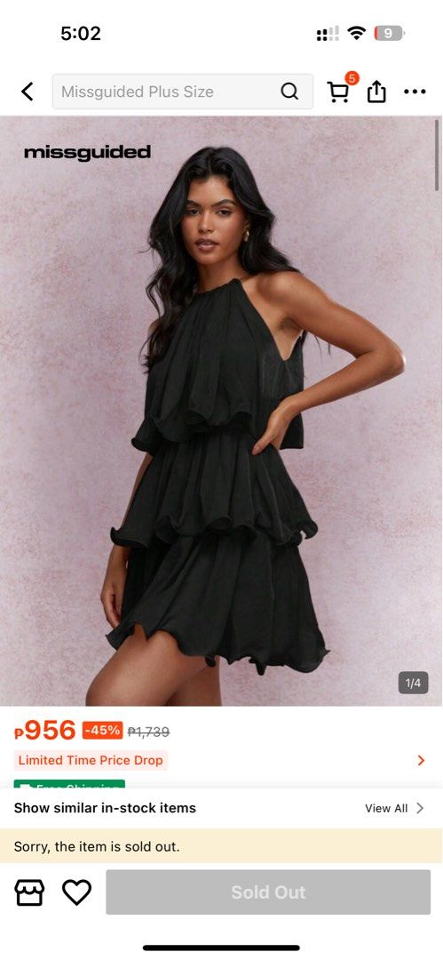 Shein Missguided Plus Size Halter Dress (Category: Dresses) located in Quezon City. Submitted by jerkyjake (Listing ID 1427308350, Image 1). Description: Shein Missguided Black Halter Dress Shimmering detail Perfect for night out XL size RFS: Wrong size ordered, decluterring.
