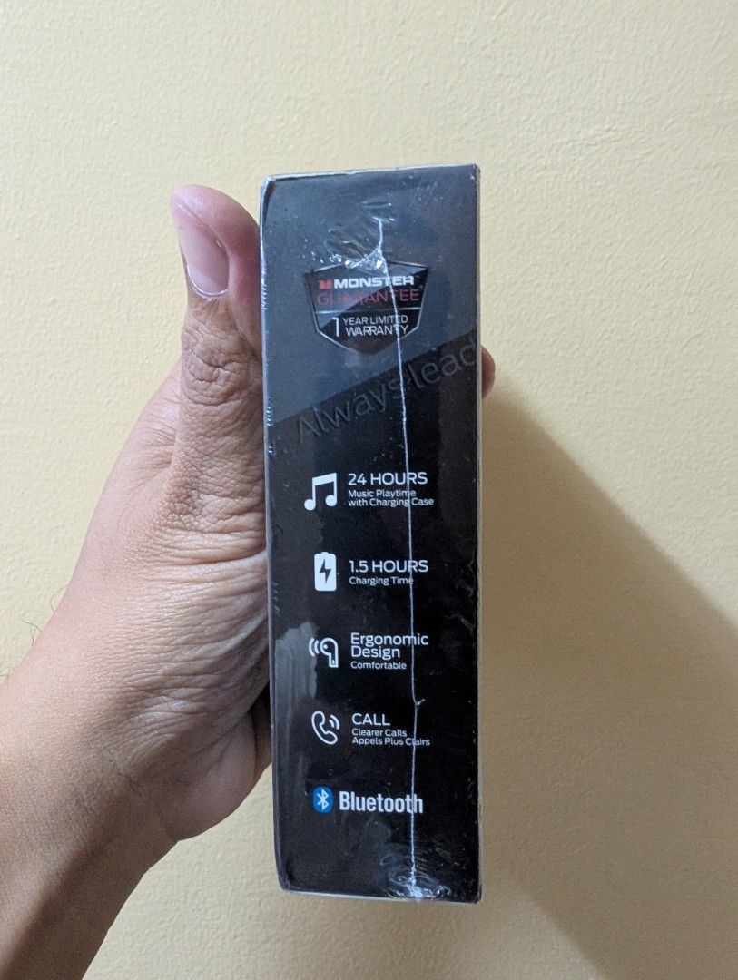 Monster Aurafit GT13 Bluetooth earphones (Category: Earphones) located in Quezon City. Submitted by unboxingtito (Listing ID 1427307635, Image 2). Description: Brand new and sealed .