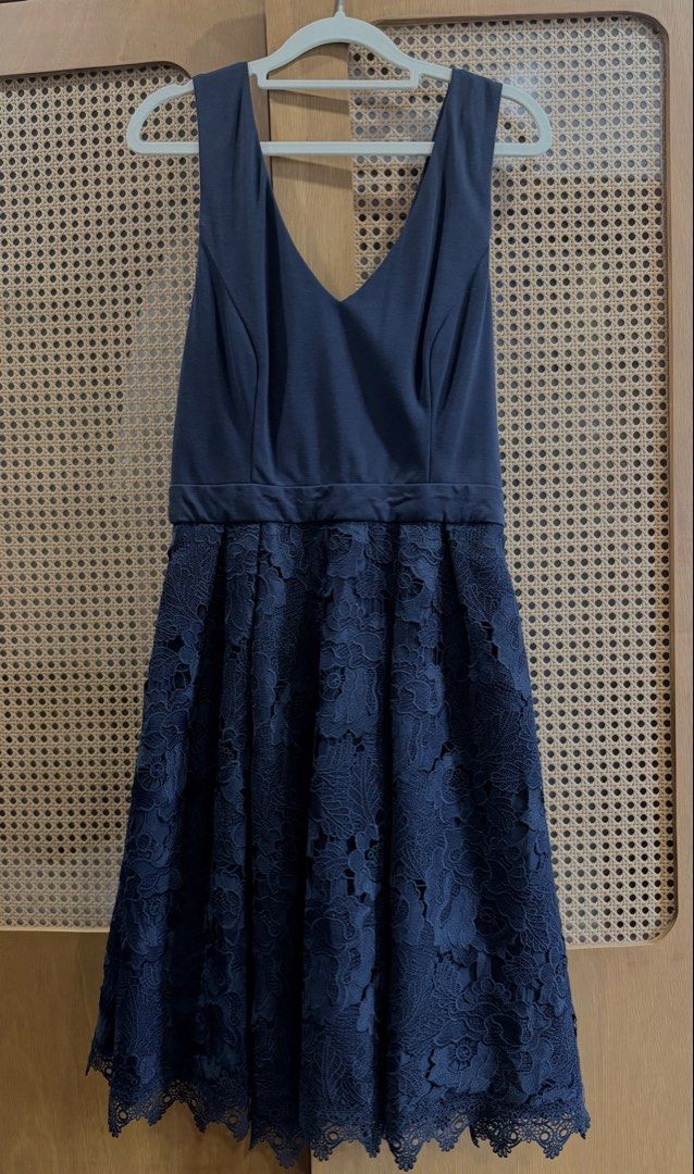 Navy Blue Ever New Dress (Category: Dresses) located in Roxas. Submitted by angela.les (Listing ID 1427186190, Image 3). Description: Good to use for occasions with cocktail dresses as dress code. Gives you a wonderful curve due to the A-line silhouette and will guarantee that no one else will be wearing anything similar to yours. Best fits Medium.
