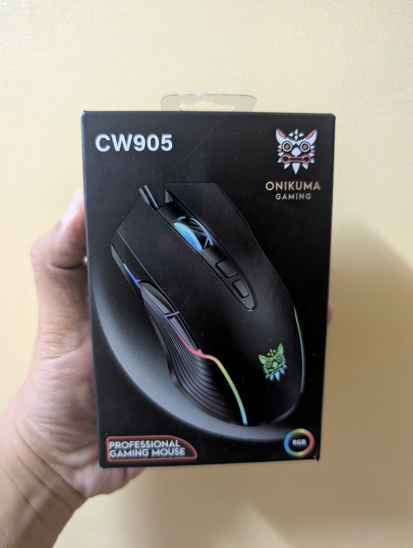 Onikuma CW905 Wired Gaming Mouse (Category: Mouse & Mousepads) located in Quezon City. Submitted by unboxingtito (Listing ID 1427307250, Image 1). Description: Onikuma CW905 wired gaming mouse.