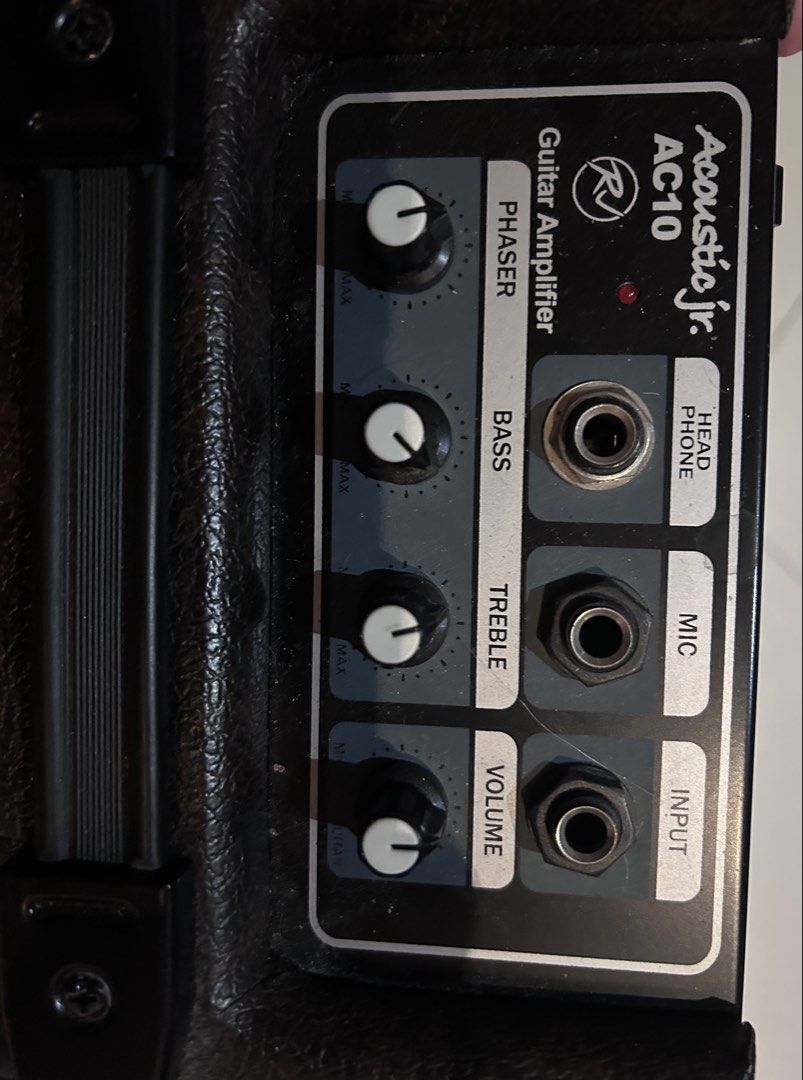 RJ Acoustic Junior AC10 Guitar Amplifier (Category: Musical Instruments) located in Mandaluyong City. Submitted by sgauze (Listing ID 1427273714, Image 3). Description: PLEASE READ / Ugaliing mag-basa ng maayos 🙏 1.) RJ Acoustic Junior AC10 Guitar Amplifier. This is a SMALL amplifier specifically made for acoustic guitars. It can double as a speaker. 2.) OG price: 3k. Why 2,700 resale?: - No defects, ilang taon na sakin (about a decade, more or 